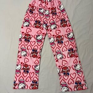Hello Kitty Pink Heart Pajama Bottoms
